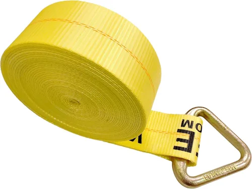 Vista 13 de Mega Cargo Control 1 paquete de correas de cabrestante de anillo en D de 3 pulgadas x 30 pies, amarres negros resistentes para control de carga