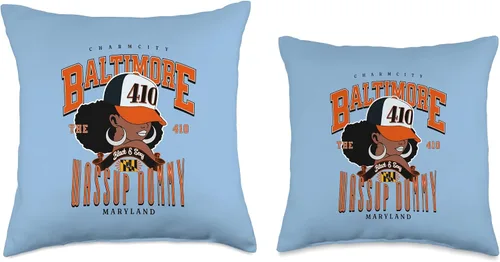 Vista 3 de Afrocentric 443 Charm City Pride Throw Pillow
