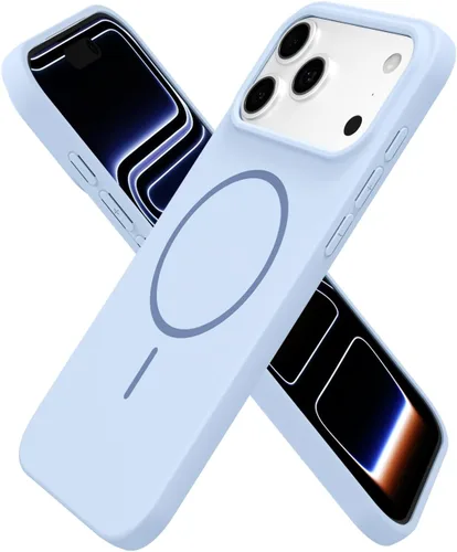 Vista 114 de Oakxco Funda de Silicona Mag Safe para iPhone 12 Pro Max, Funda Magnética Delgada y Fina Compatible con Carga Inalámbrica MagSafe, Bonita Funda