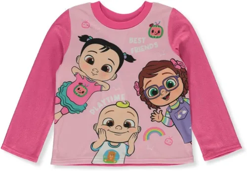 Vista 2 de Komar Kids CoComelon - Conjunto de pijama de 2 piezas para niñas pequeñas