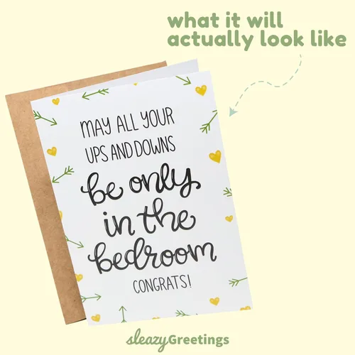 Vista 3 de Sleazy Greetings Divertida tarjeta de boda para ella despedida de soltera comprometida, despedida de soltera, tarjeta de compromiso inapropiada