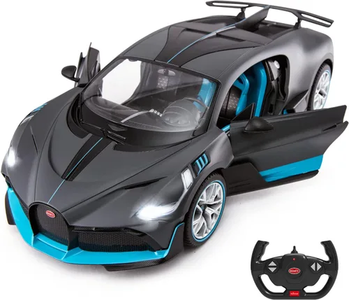 Vista 12 de RASTAR RC Bugatti Chiron Coche De Control Remoto, 1/14 Bugatti Chiron RC Car - Azul