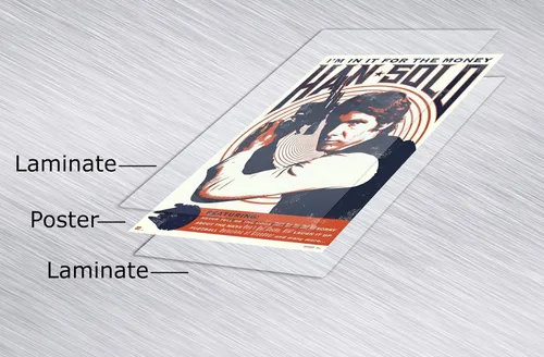 Vista 5 de Star Wars - Pop-Art Movie Poster (Han Solo - Retro Style Design) (Size: 24" x 36") (Laminated Poster)