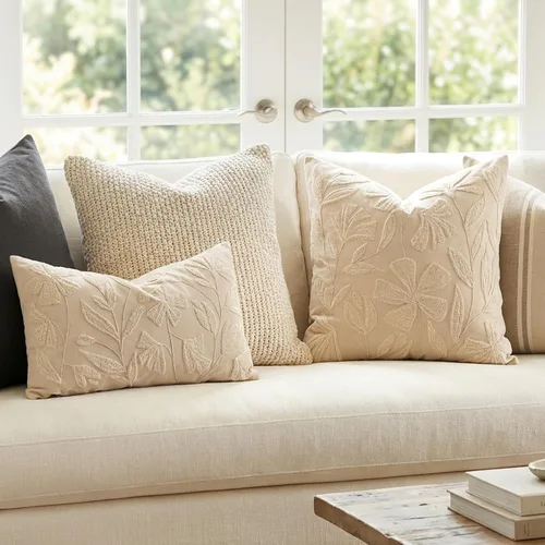 Vista 5 de BlissBlush - Funda de almohada lumbar decorativa de 12 x 20 pulgadas, funda de almohada de terciopelo beige neutro para sofá, sala de estar, cojín