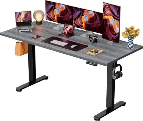 Vista 31 de ErGear - Escritorio eléctrico de pie de altura ajustable, escritorio para estar sentado o de pie de 31.5 x 18.9 pulgadas, escritorio de computadora