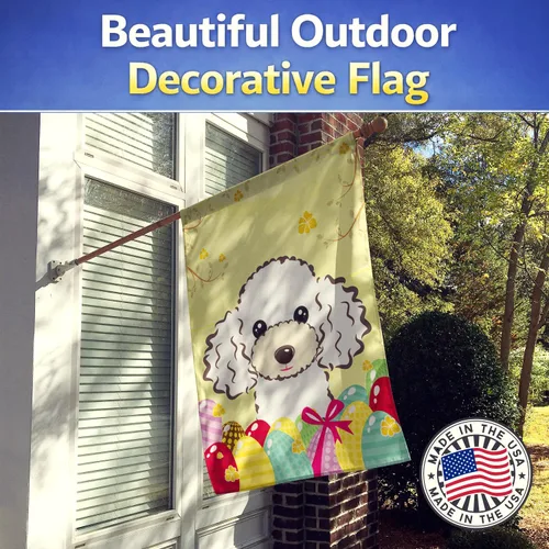 Vista 475 de Caroline's Treasures BB1923GF Bandera decorativa para jardín con diseño de Border Collie, para caza de huevos de Pascua, para jardín, jardín, patio
