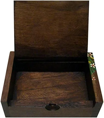 Vista 2 de Caja de madera china pintada, regalos chinos para mujeres, caja de madera china pintada - doncella