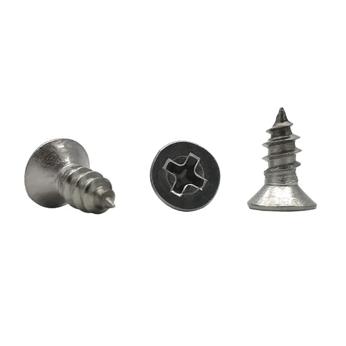 Vista 2 de Tornillos de 0.197 x 0.472 in, cabeza plana, Phillips Drive, autoperforantes, tornillos de madera para paneles de yeso de acero inoxidable 304, 100