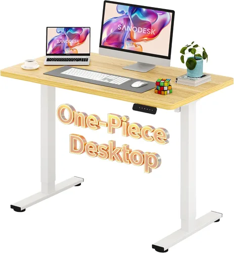 Vista 39 de SANODESK Escritorio Eléctrico de Pie de 40 x 24 pulgadas, Superficie de Una Pieza, Escritorio de Altura Ajustable con Controlador de 6 Botones Marco