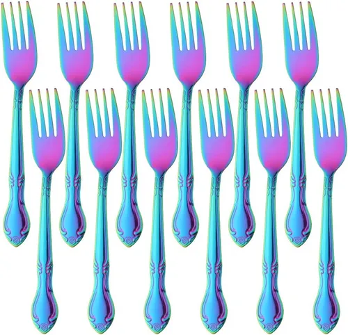 Vista 29 de Cucharas de sopa, cucharas redondas de acero inoxidable para caldo con borde de flor, juego de 12 piezas de acero inoxidable para café, azúcar