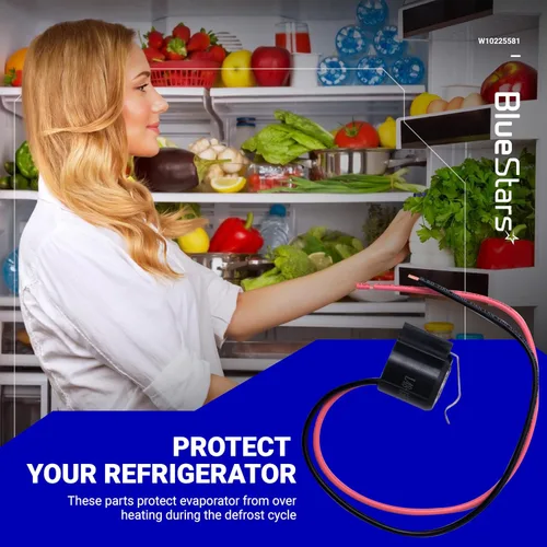 Vista 4 de BlueStars W10225581 - Termostato de descongelación bimetálico para refrigerador - Compatible con Whirlpool Kenmore - Reemplaza WPW10225581