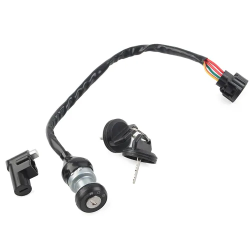 Vista 4 de Interruptor de encendido para motocicleta de 4 cables con 2 llaves compatible con linhai T-boss 550 48295 ATV UTV