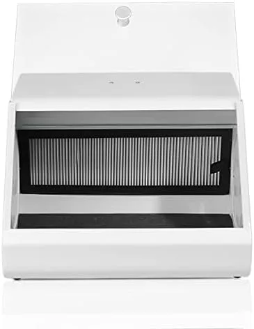 Vista 4 de Bafle de vidrio templado de laboratorio dental de alta resistencia LED colector de polvo de vacío caja extractor de vacío con 2 filtros