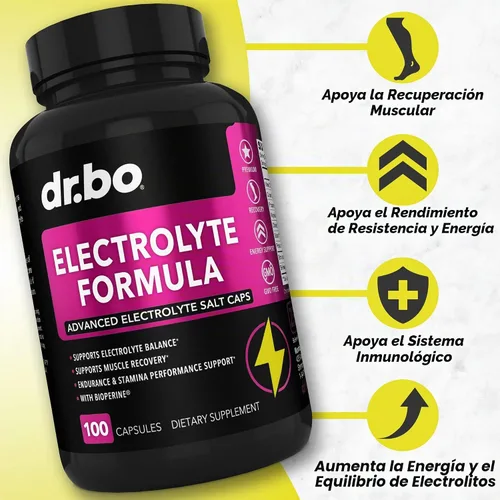 Vista 2 de Suplemento de pastillas de electrolitos - Cápsulas de electrolitos con potasio, magnesio, sodio, cloruro, reemplazo de calcio para suplementos
