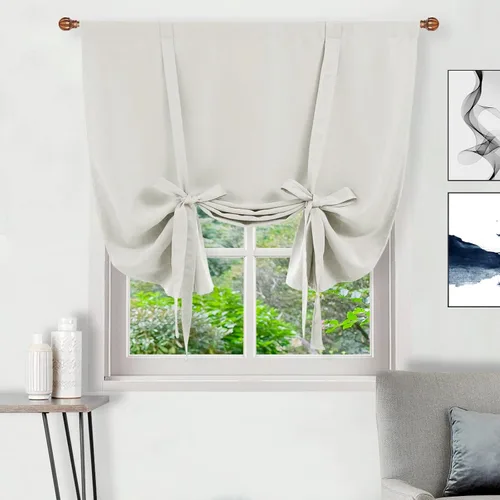 Vista 69 de DWCN Cortinas Opacas - Persiana Enrollable con Lazos para Ventana, Aislamiento Térmico, Oscurecimiento de Habitación, Cortinas con Bolsillo