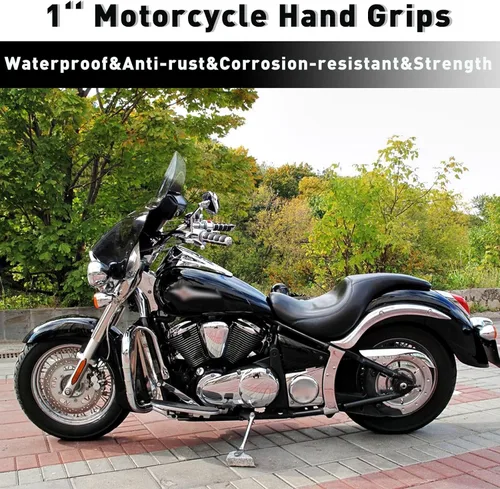 Vista 3 de DREAMIZER 25.4MM Motorcycle Handlebar Grips 1 inch Compatible with Honda Shadow Spirit 750 Valkyrie Fury VTX1300 VTX1800 VT400 VT750 VT1100 - Smooth