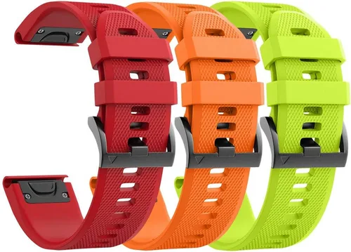 Vista 35 de ANCOOL - Correa para Garmin Fenix 5, de ajuste fácil, de silicona suave de 22 mm de ancho, correa de reloj para Garmin Fenix 5 Azul