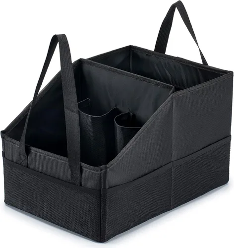 Vista 8 de Caja Organizadora de Asiento Delantero-Trasero para Automóvil - Organizador Portátil de Asiento de Pasajero, Organizador de Asiento de Automóvil
