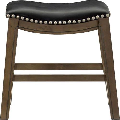 Vista 4 de Homelegance Ordway Taburetes de Altura de Comedor de Madera Maciza - Taburetes de Altura de Mesa Estilo Silla de Montar para Comedor de Transición