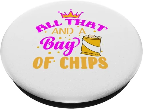 Vista 2 de self confidence self-esteem All that and a bag of chips fun PopSockets Standard PopGrip