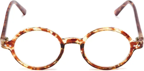 Vista 2 de Readers. com Gafas de lectura: el estilo redondo de Bookworm para hombres y mujeres Marrón jaspeado