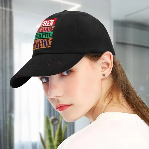 Vista 5 de KEHUASW Father The Man The Myth The Legend Cap Running Hats for Women AllBlack Mens hat Gifts for Him Workout Hats