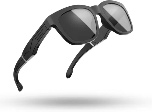 Vista 10 de Lentes de audio Bluetooth, lentes de luz azul, marco negro grande