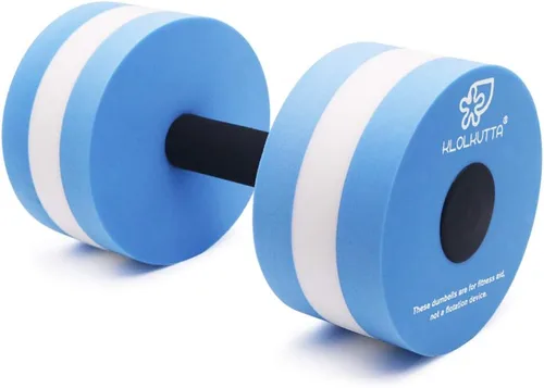Vista 2 de Mancuernas acuáticas, 2 unidades, de espuma para ejercicio aeróbico en agua, mancuernas de resistencia para piscina, barras de mano para ejercicios