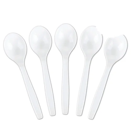 Vista 9 de Plasticpro Tenedores desechables de plástico blanco, utensilios pesados, paquete de 50