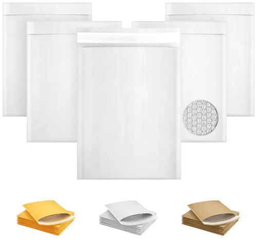 Vista 11 de Sobres de papel de estraza natural acolchados con burbujas