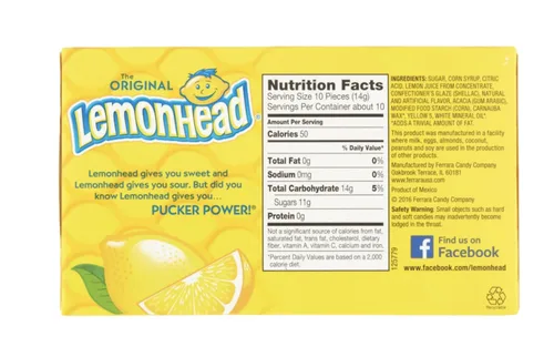 Vista 3 de Lemonhead - Caramelo duro de limón, caja de dulces de cine de 5 onzas, el caramelo original con sabor a canela rojo vivo de 5.5 onzas, ideal