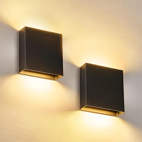 Vista 16 de Blanco arriba y abajo moderno de aluminio interior al aire libre LED