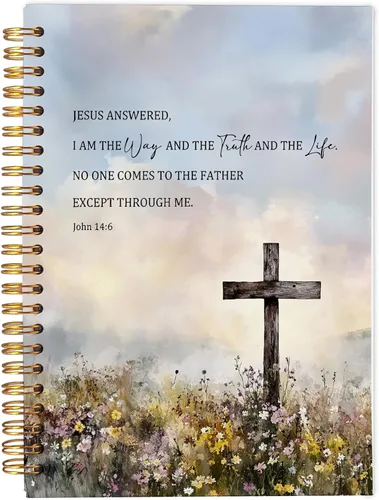 Vista 30 de Faith Can Move Mountains - Cuaderno cristiano - Regalos cristianos inspiradores para mujeres, cuadernos de diario bíblico para tomar notas, cuaderno