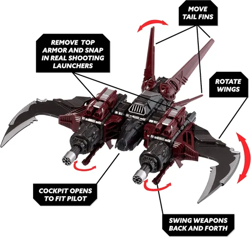 Vista 4 de Snap Ships Scarab K.L.A.W. Interceptor - Juguete de construcción para construcción personalizada y juego de batalla, a partir de 8 años