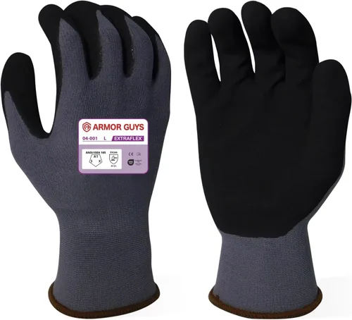 Vista 9 de Armor Guys 04-001 Guantes de trabajo ExtraFlex, abrasión ANSI 3, grandes 12 pares (L)