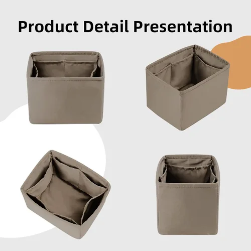 Vista 8 de DGAZ Organizador de bolso, sedoso y suave, seda, bolso de mano de lujo en moldeadores de bolsa, para mujer, se adapta a picotin1822 bolsas
