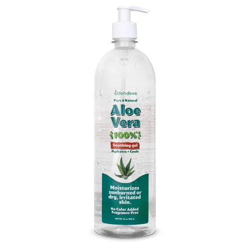 Vista 8 de Eden Dews Gel orgánico de aloe vera 100% puro y natural, hidratante, cuidado de la piel y el cabello, fabricado en Estados Unidos, sin perfume