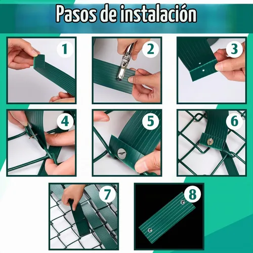 Vista 4 de LWarranty - 302 láminas de privacidad para valla de eslabones de cadena con Verde