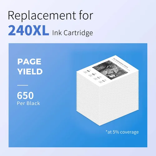 Vista 3 de 240XL - Cartucho de tinta negro de repuesto para Canon 240xl 240 PG-240 XL PG240XL para Canon MG3620 Cartuchos de tinta PIXMA MG3600 MG3520 MG3222