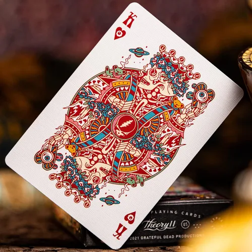 Vista 4 de theory11 Cartas Grateful Dead Baraja Premium con Ilustraciones Icónicas Temáticas de la Banda