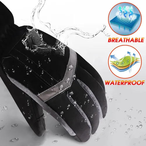 Vista 4 de Guantes USB Calentados para Hombres Mujeres Guantes Eléctricos Calentados Camping Manos con Artritis Guantes Gruesos Impermeables con Pantalla