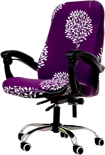 Vista 17 de WOMACO Fundas para Silla de Oficina Estampadas, Funda Elástica para Silla de Computadora Funda Universal para Silla de Jefe Estilo Simplismo Moderno