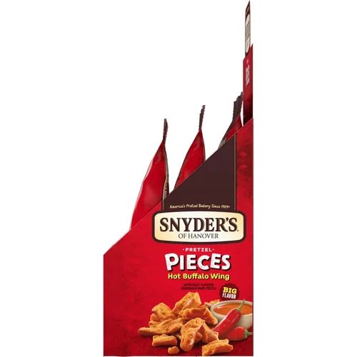 Vista 7 de Snyder's of Hanover Piezas de pretzel, ala de búfalo caliente, 3.25 onzas, 6