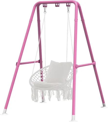 Vista 9 de G TALECO GEAR Soporte para silla de hamaca, soporte de hamaca multiusos de acero resistente de 300 libras para interiores y exteriores, silla Negro