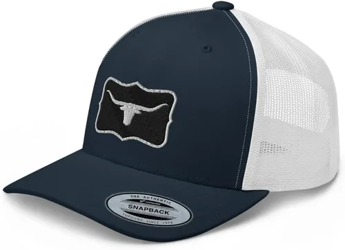 Vista 7 de Amarillo Western Rodeo Trucker Hat Cowboy Mid Crown Curved Bill Ranch Cap