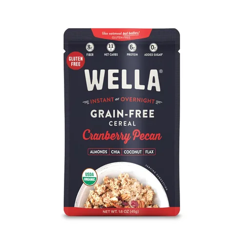 Vista 17 de Wella Cereal de Avena Alternativa, Cereal Caliente para el Desayuno Sin Gluten, Sin Granos Paleo Orgánico Vegano Alto en Proteínas Superalimento a