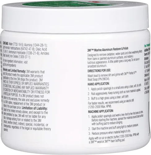 Vista 8 de 3M Restaurador y Pulidor de Aluminio Marino, 09020, 18 oz, para Detallado Marino, Elimina la Oxidación Severa y el Deslustre, 1 Tubo
