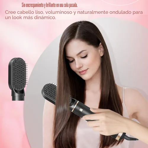 Vista 4 de Estilizador de cabello 5 en 1 para mujer, envoltura de rizador de aire, secado, rizado, alisado y voluminizador, juego de herramientas de cepillo