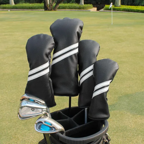 Vista 2 de Fundas para cabezas de palo de golf - Juego de 4 piezas o 1 pieza de accesorios de golf, fundas para palos de golf para maderas y conductores