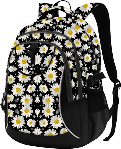 Vista 26 de Mochila escolar estilo Rickyh, mochila de viaje para hombres y mujeres, mochila ligera con compartimento para portátil, Tamaño único
